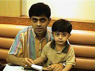 Ajay with Father in Mc Donald